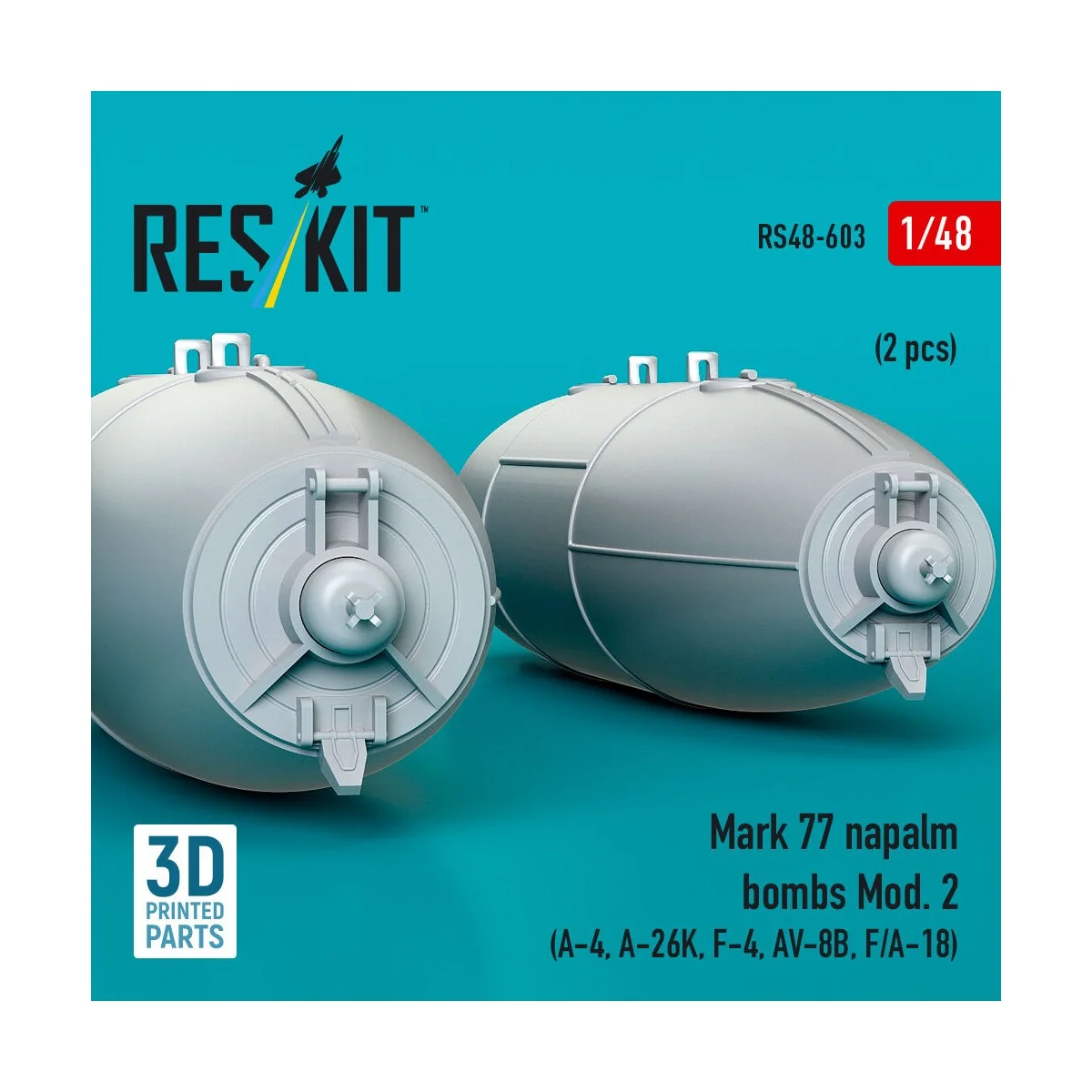 Mark 77 napalm bombs Mod. 2 (2pcs) (A-4, A-26K, F-4, AV-8B, F/A-18)...