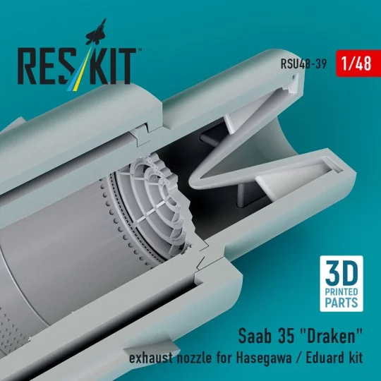 Saab 35 Draken exhaust nozzle for Hasegawa / Eduard kit (3D Printed... Saab 35 Draken exhaust nozzle for Hasegawa / Eduard kit (3D Printed...