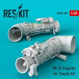 Mi-24 Engines for Zvezda kit - ResKit Models RSU48-0049