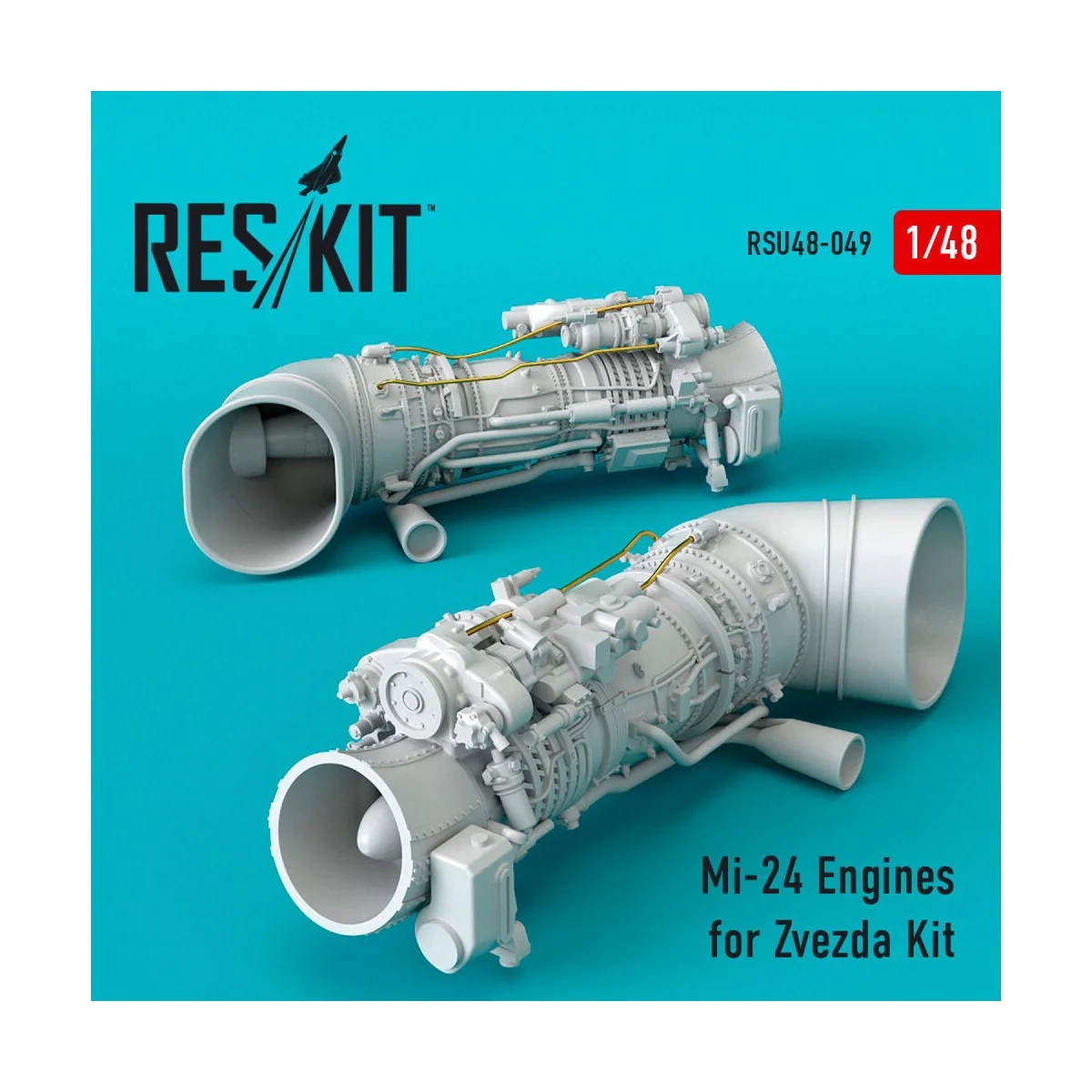 Mi-24 Engines for Zvezda kit - ResKit Models RSU48-0049