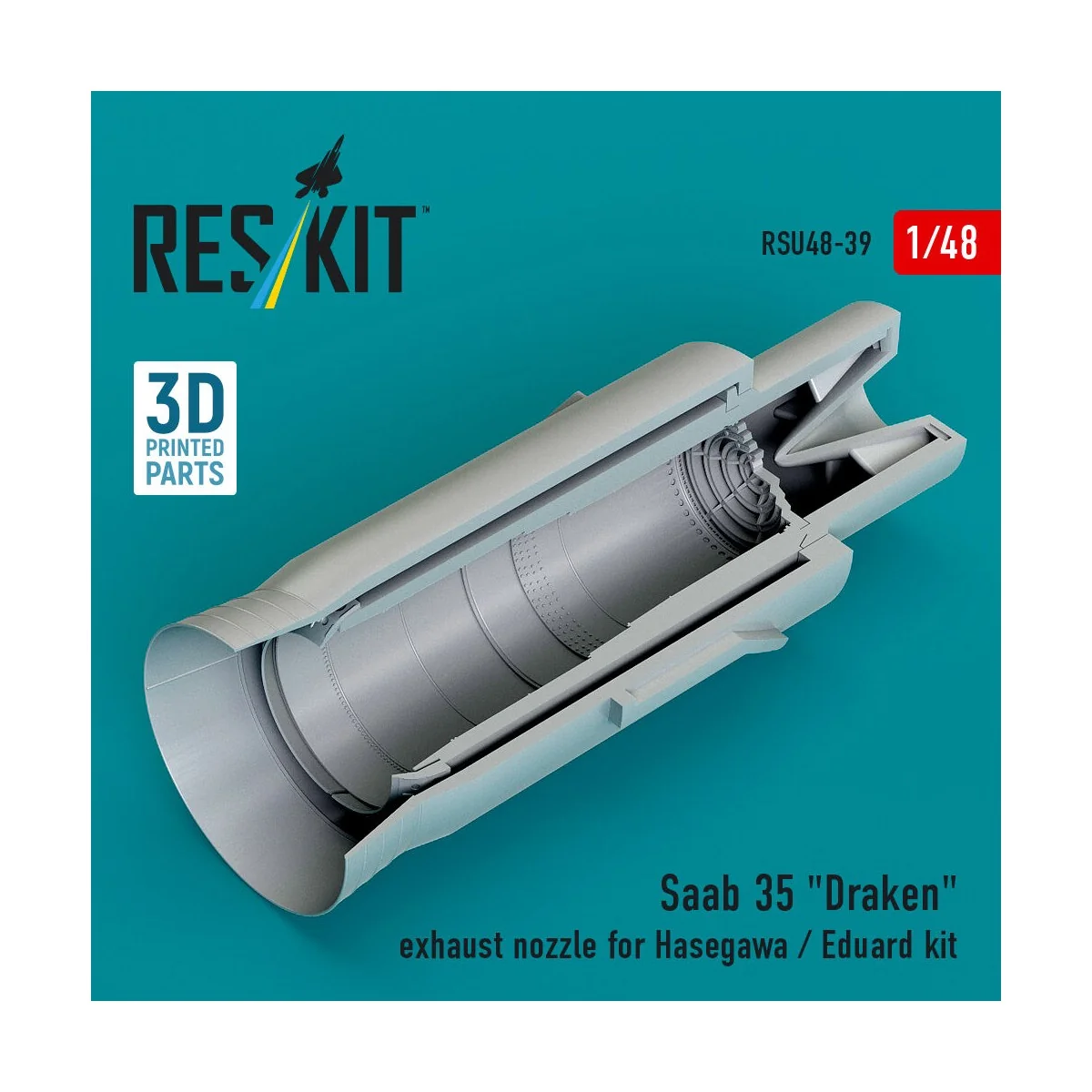 Saab 35 Draken exhaust nozzle for Hasegawa / Eduard kit (3D Printed...