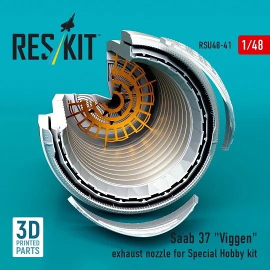 Saab 37 Viggen exhaust nozzle for Special Hobby kit (3D Printed), 1... Saab 37 Viggen exhaust nozzle for Special Hobby kit (3D Printed), 1...