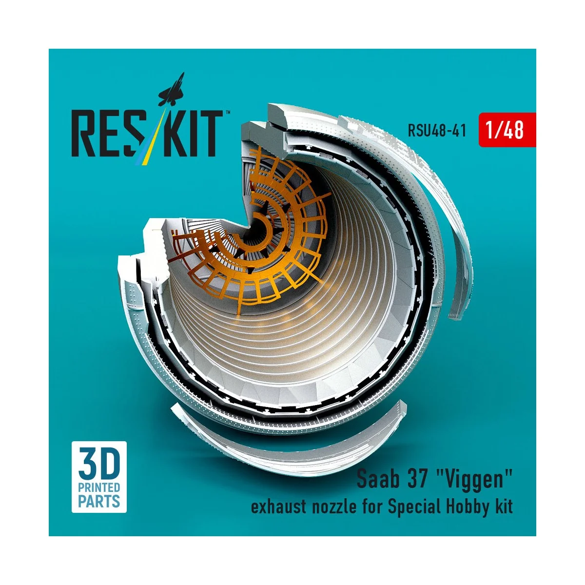 Saab 37 Viggen exhaust nozzle for Special Hobby kit (3D Printed), 1... Saab 37 Viggen exhaust nozzle for Special Hobby kit (3D Printed), 1...