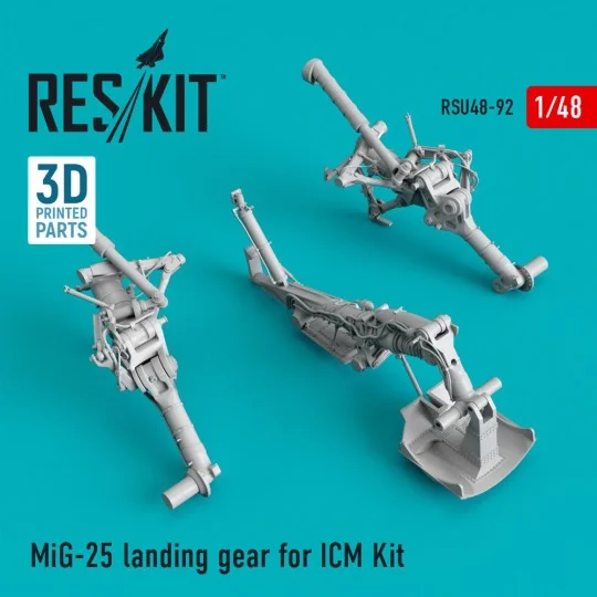 MiG-25 landing gear for ICM Kit - ResKit Models RSU48-0092