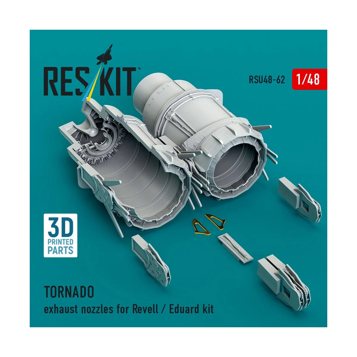 TORNADO exhaust nozzles for Revell / Eduard kit (3D Printed), 1/48 ...