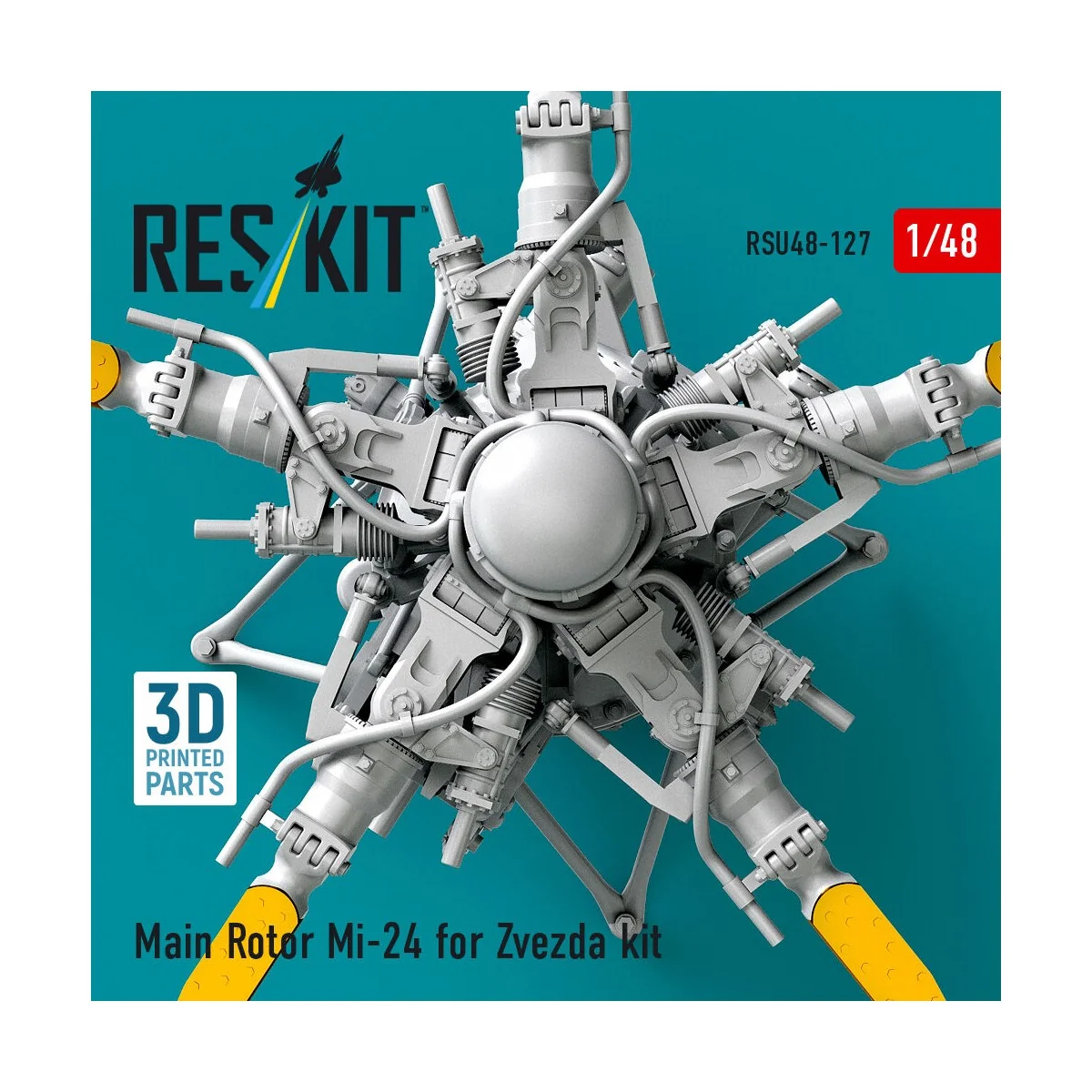 Main Rotor Mi-24 for Zvezda kit (3D Printed) - ResKit Models RSU48-...