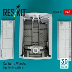Canberra Wheels bay for Airfix kit (3D Printed), 1/48 - ResKit Mode...