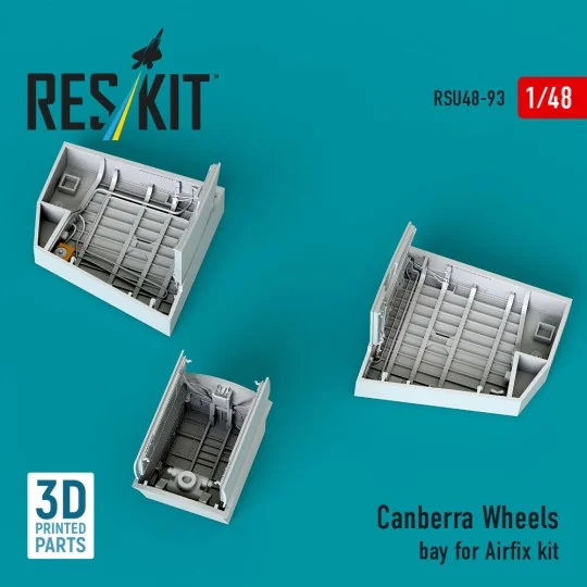 Canberra Wheels bay for Airfix kit (3D Printed) - ResKit Models RSU...