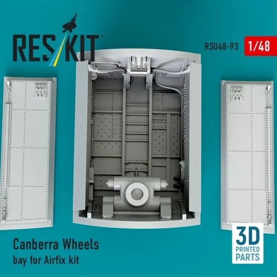 Canberra Wheels bay for Airfix kit (3D Printed) - ResKit Models RSU...