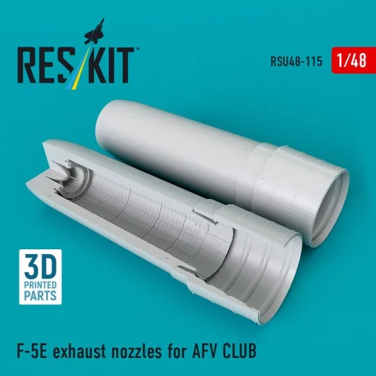 F-5E exhaust nozzles for Afv Club kit (3D Printed), 1/48 - ResKit M...