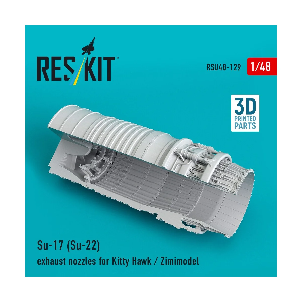 Su-17 (Su-22) exhaust nozzle for Kitty Hawk / Zimimodel (3D Printed...