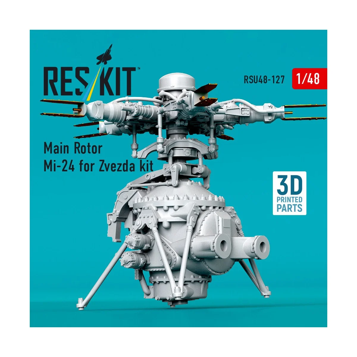 Main Rotor Mi-24 for Zvezda kit (3D Printed) - ResKit Models RSU48-...