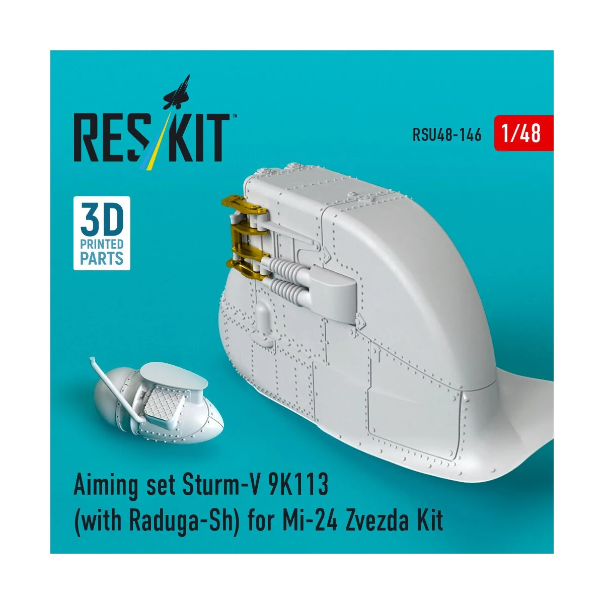 Aiming set Sturm-V 9K113 (with Raduga-Sh) for Mi-24 for Zvezda kit ...