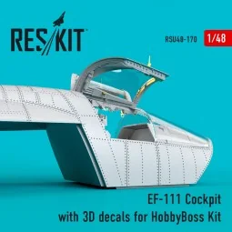 EF-111 Cockpit with 3D decals for HobbyBoss kit (3D Printed) - ResK...