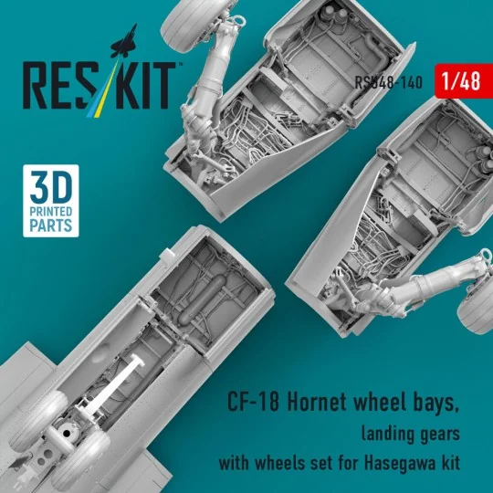 CF-18 Hornet wheel bays, landing gears with wheels set for Hasegawa...