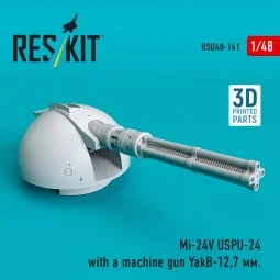 Mi-24V USPU-24 with a machine gun YakB-12, 7 mm (3D Printed), 1/48 ...