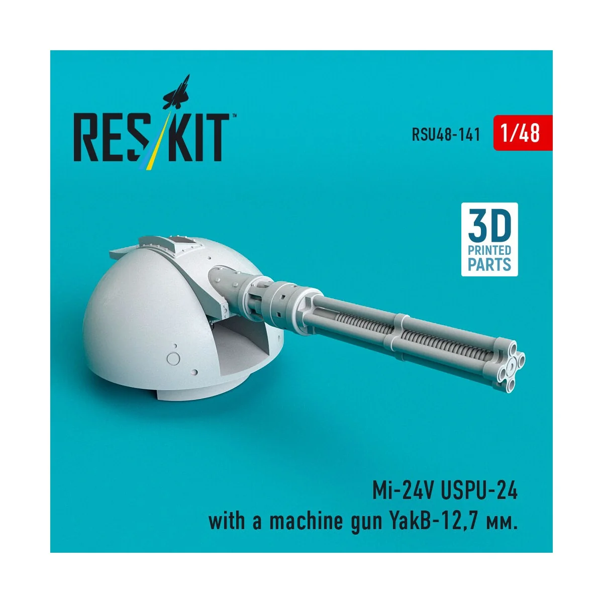 Mi-24V USPU-24 with a machine gun YakB-12,7 mm (3D Printed) - ResKi...