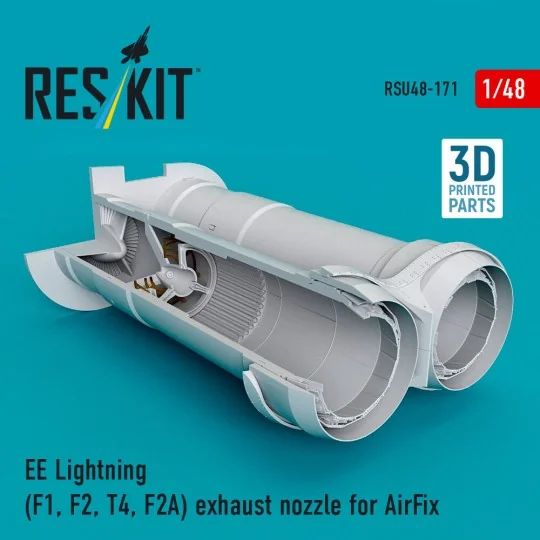 EE Lightning (F1, F2, T4, F2A) exhaust nozzle for AirFix kit (3D Pr... EE Lightning (F1, F2, T4, F2A) exhaust nozzle for AirFix kit (3D Pr...