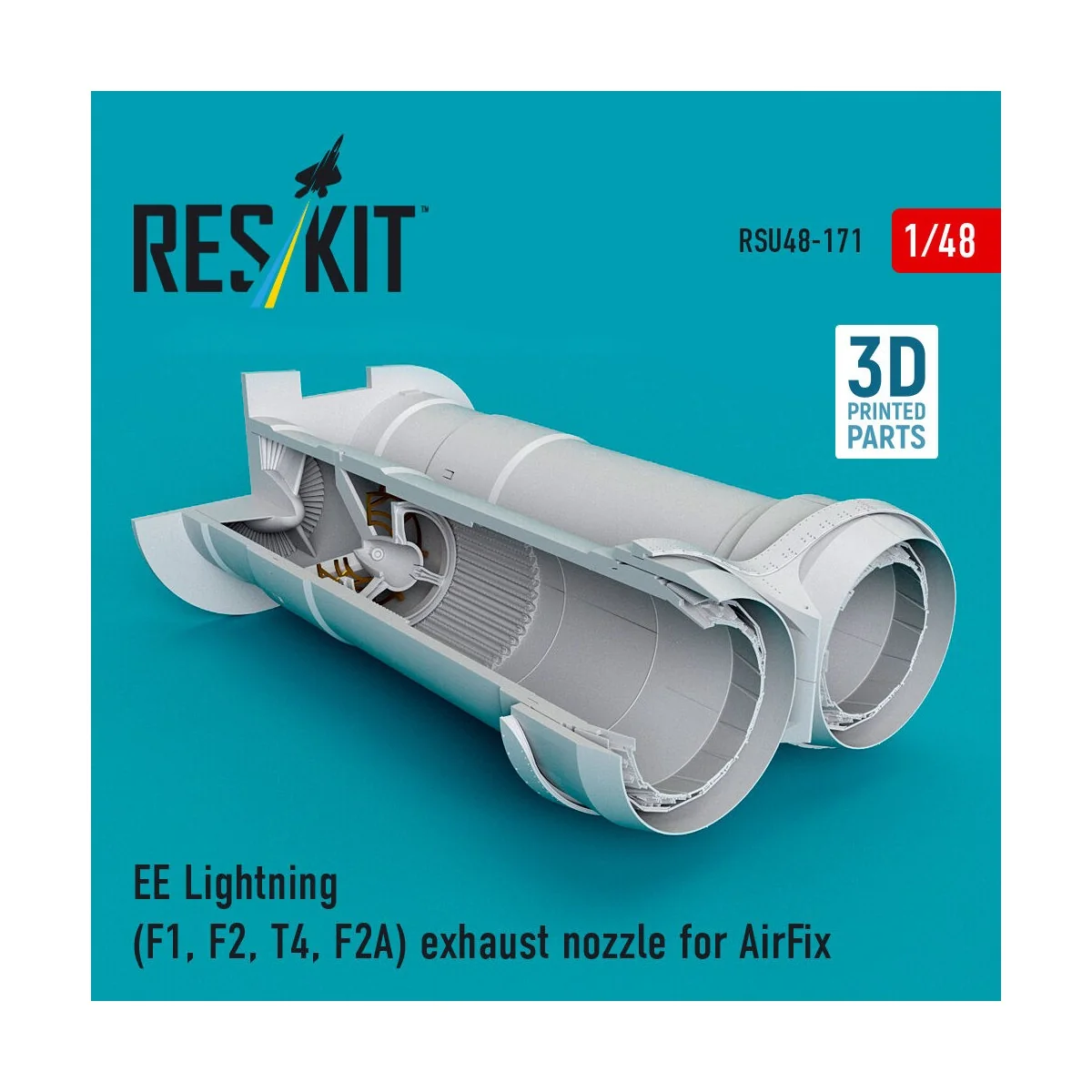 EE Lightning (F1, F2, T4, F2A) exhaust nozzle for AirFix kit (3D Pr...