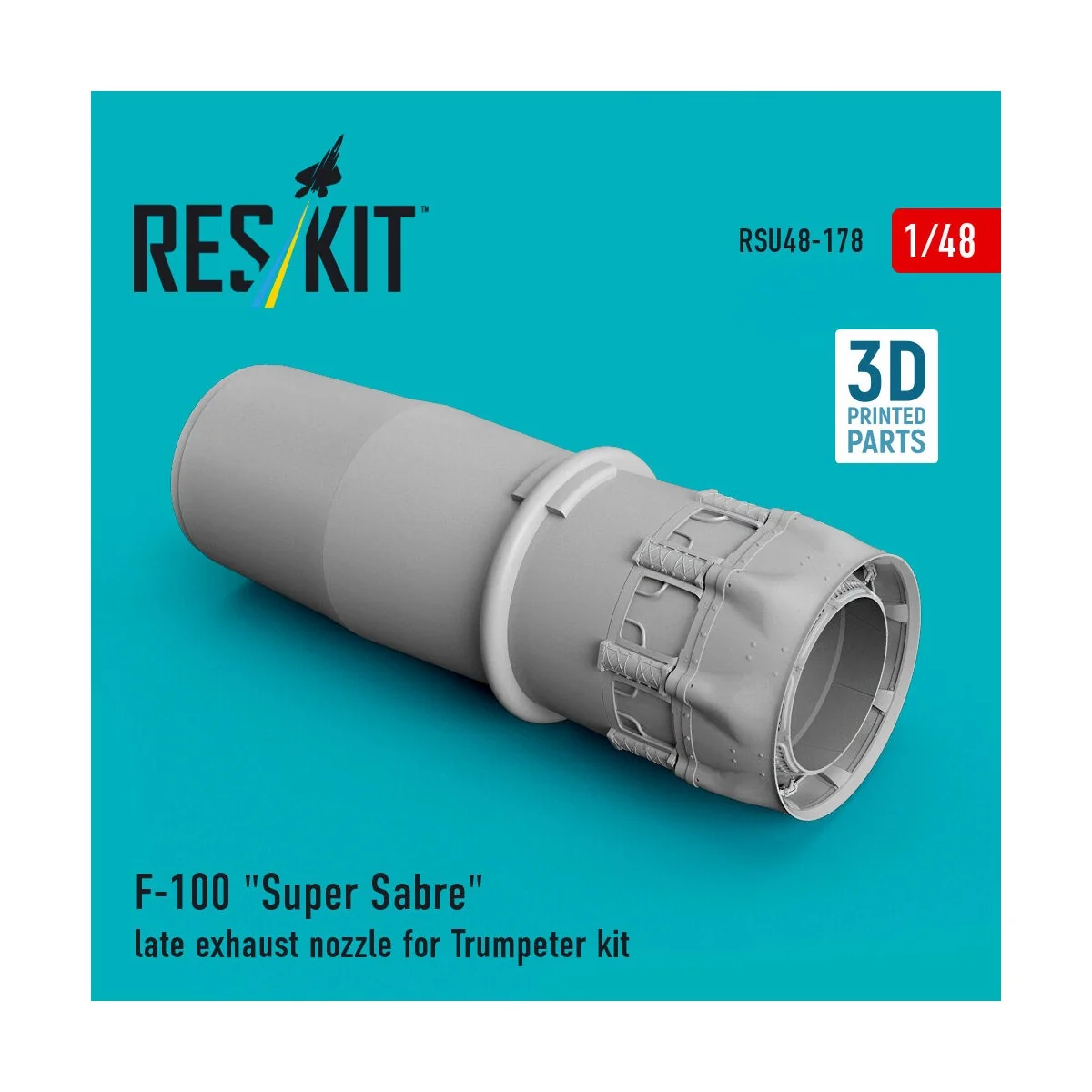F-100 Super Sabre late exhaust nozzle for Trumpeter kit (3D Printed...