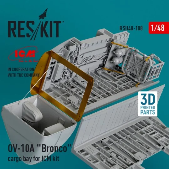 OV-10A Bronco cargo bay for ICM kit (3D Printed) - ResKit Models RS...