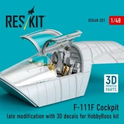 F-111F Cockpit late modification with 3D decals for HobbyBoss kit (...