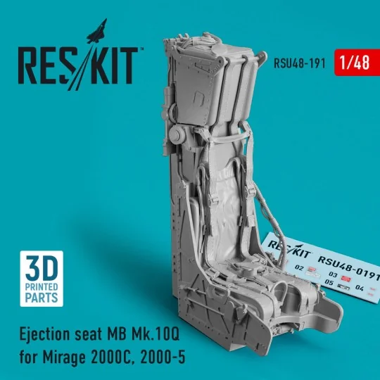 Ejection seat MB Mk.10Q for Mirage 2000C, 2000-5 (3D Printed), 1/48... Ejection seat MB Mk.10Q for Mirage 2000C, 2000-5 (3D Printed), 1/48...