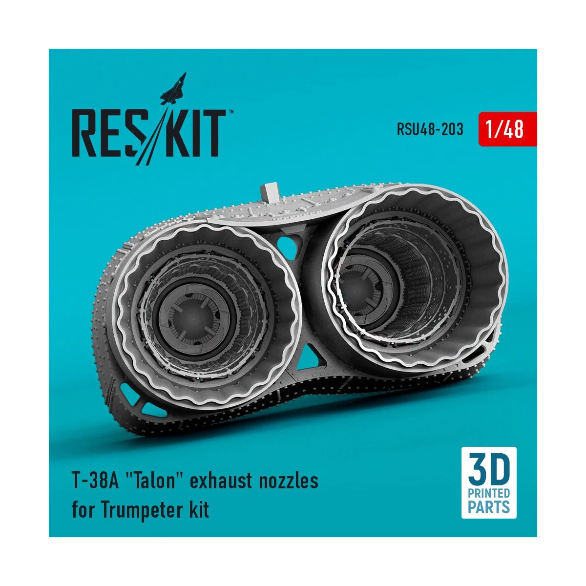 T-38A Talon exhaust nozzles for Trumpeter kit (3D Printed) - ResKit...