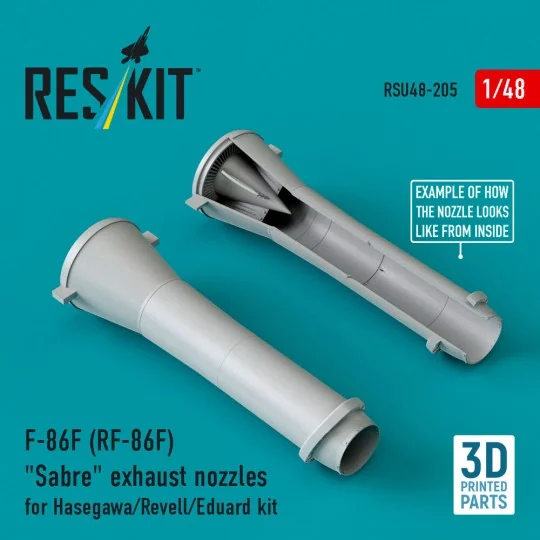 F-86F (RF-86F) Sabre exhaust nozzles for Hasegawa/Revell/Eduard kit...
