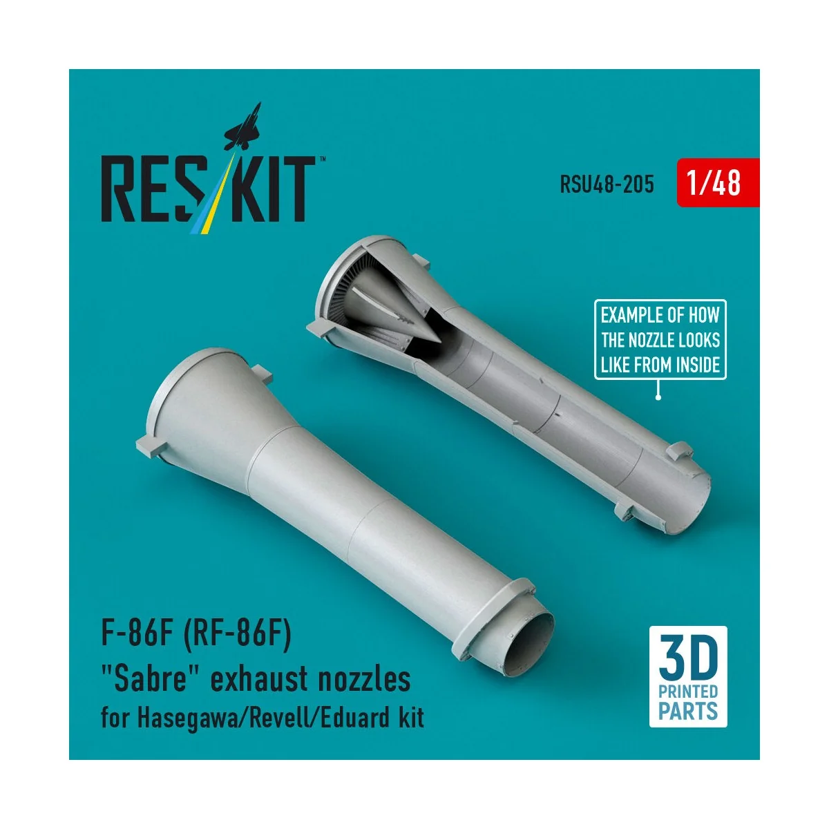 F-86F (RF-86F) Sabre exhaust nozzles for Hasegawa/Revell/Eduard kit... F-86F (RF-86F) Sabre exhaust nozzles for Hasegawa/Revell/Eduard kit...
