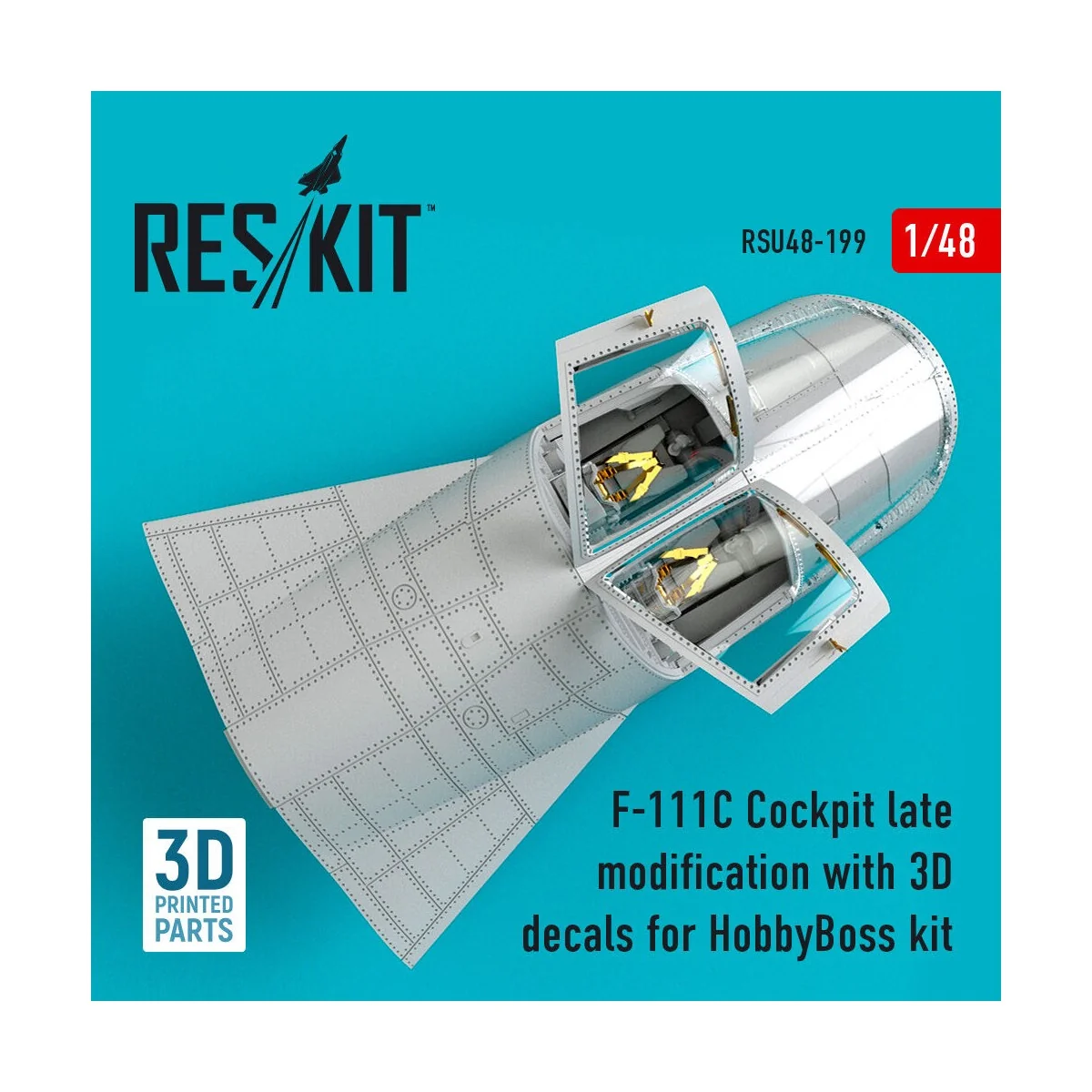 F-111C Cockpit late modification with 3D decals for HobbyBoss kit (...