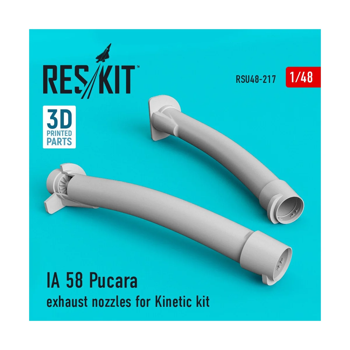 IA 58 Pucara exhaust nozzles for Kinetic kit - ResKit Models RSU48-...