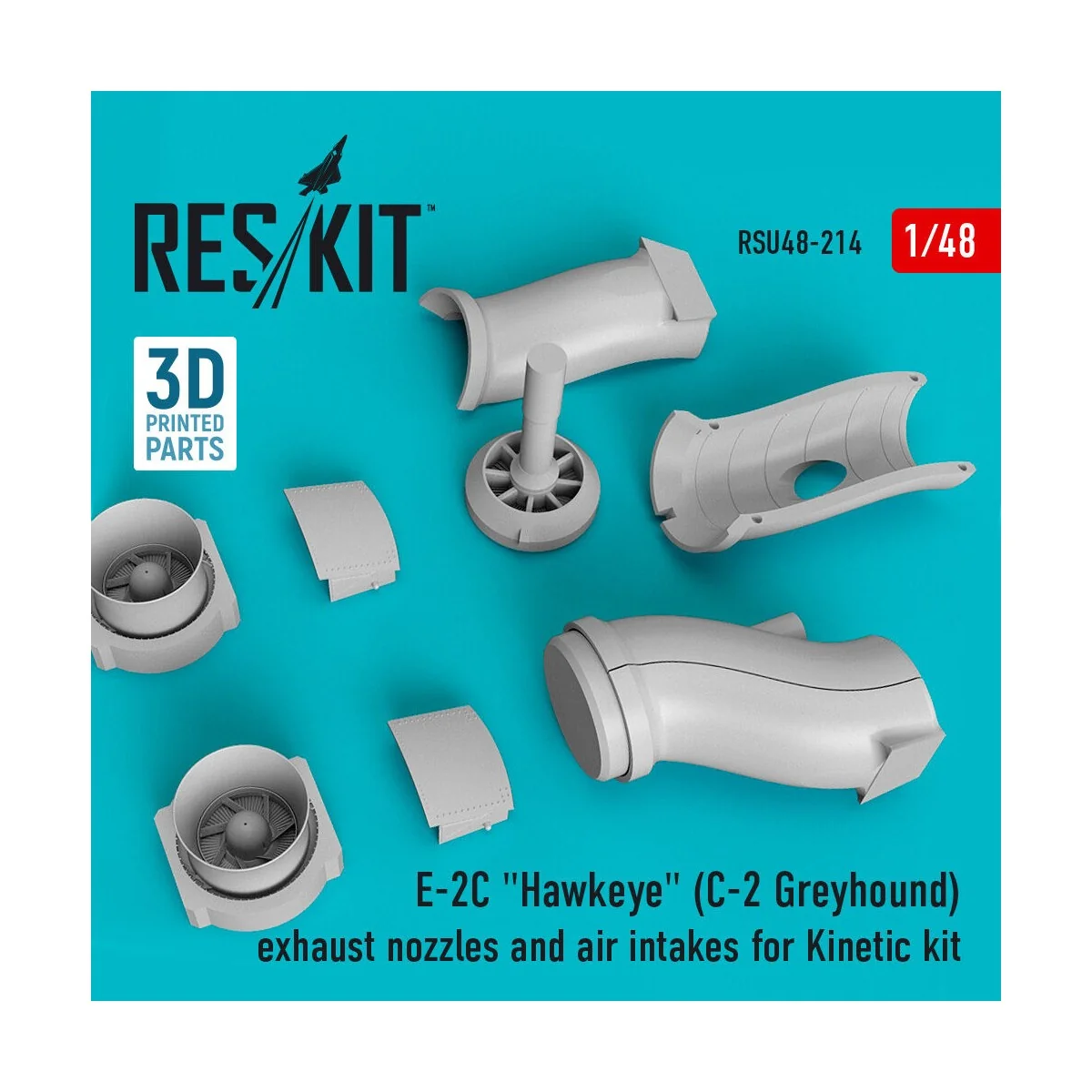 E-2C Hawkeye (C-2 Greyhound) exhaust nozzles and air intakes for Ki...