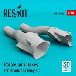 Rafale air intakes for HobbyBoss kit (3D Printed), 1/48 - ResKit Mo...