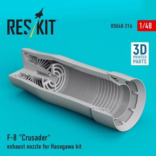 F-8 Crusader exhaust nozzle for Hasegawa kit (3D Printed), 1/48 - R... F-8 Crusader exhaust nozzle for Hasegawa kit (3D Printed), 1/48 - R...