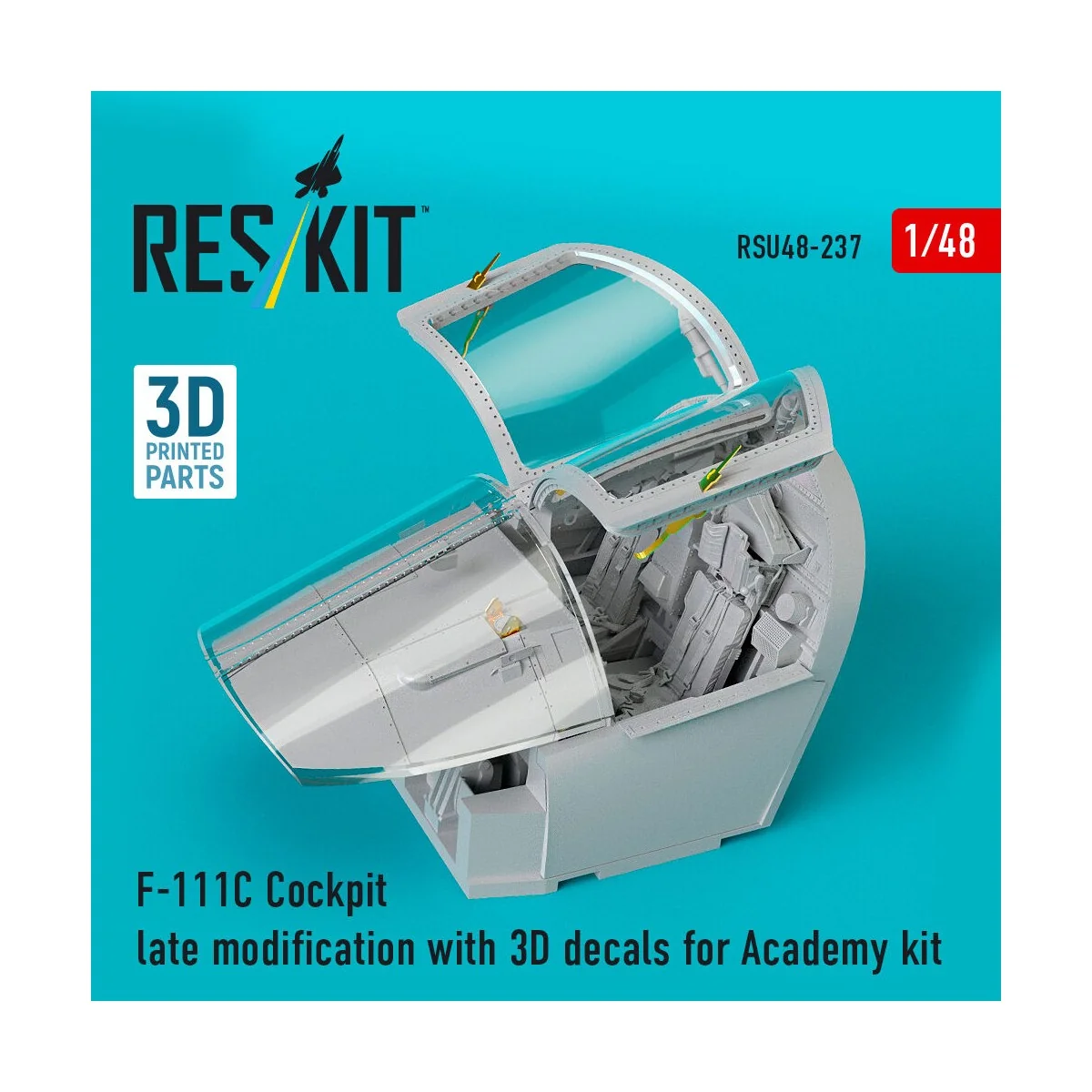 F-111C Cockpit late modification with 3D decals for Academy kit (3D...