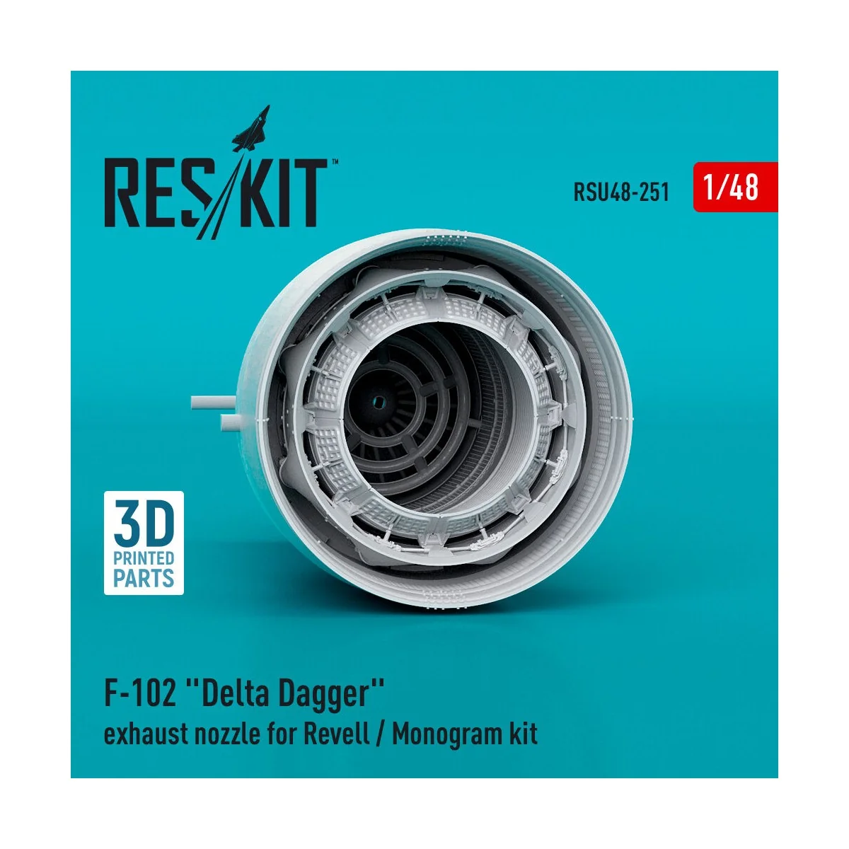 F-102 Delta Dagger exhaust nozzle for Revell / Monogram kit (3D Pri...