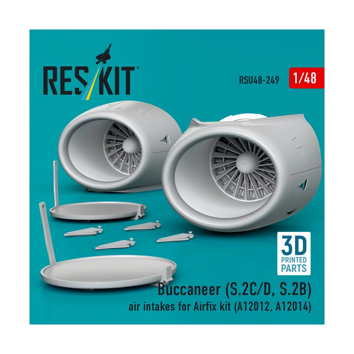 Buccaneer (S.2C/D, S.2B) air intakes for Airfix kit (A12012, A12014...