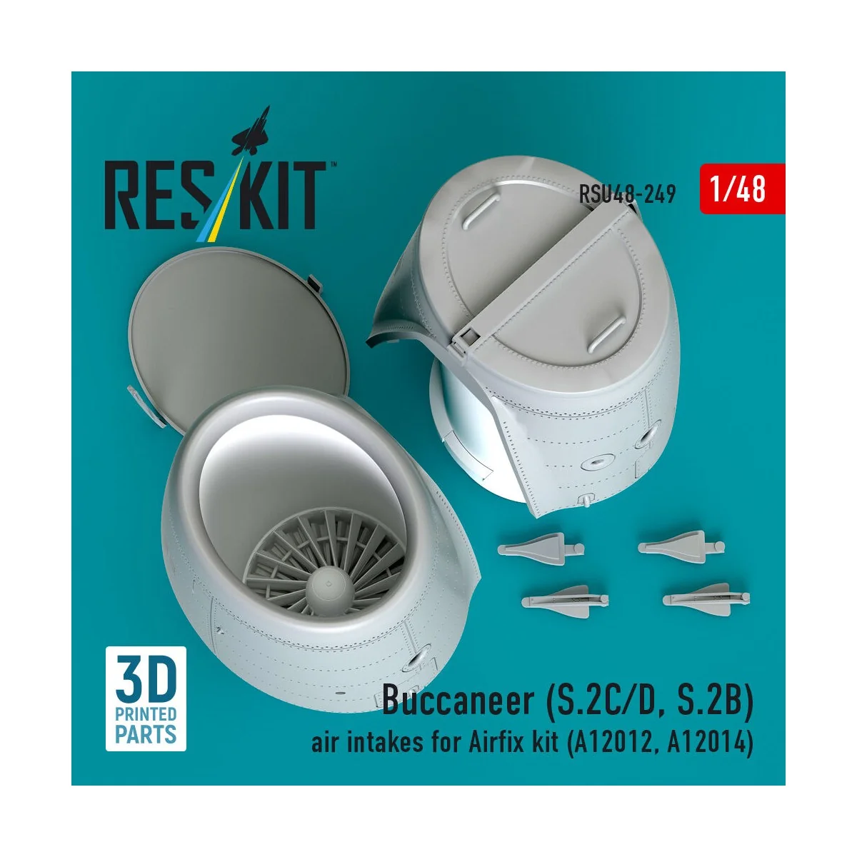 Buccaneer (S.2C/D, S.2B) air intakes for Airfix kit (A12012, A12014...