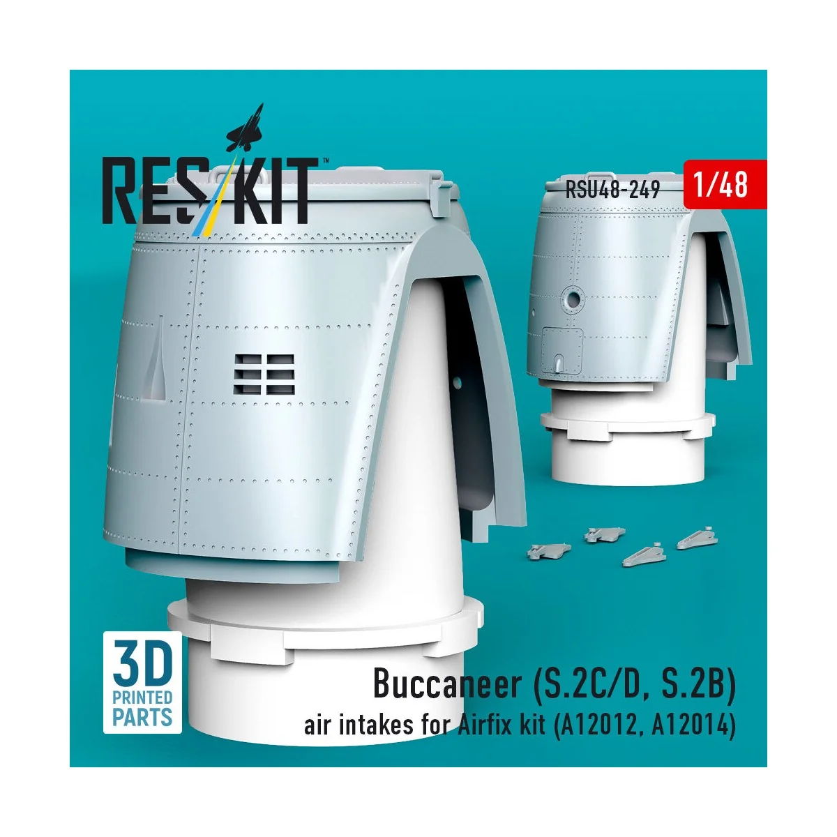 Buccaneer (S.2C/D, S.2B) air intakes for Airfix kit (A12012, A12014...