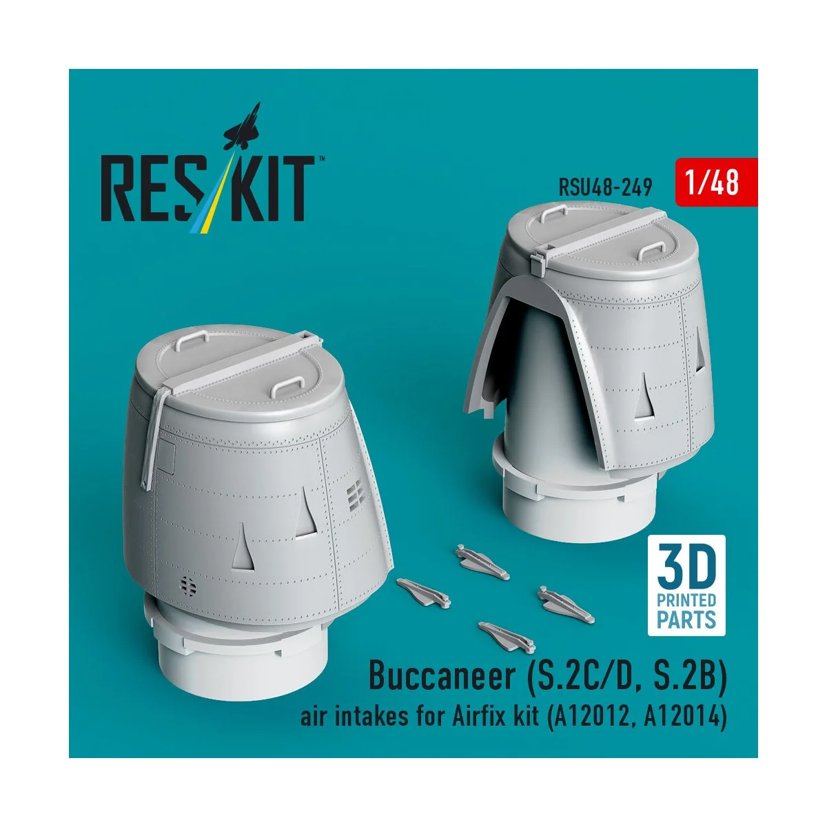 Buccaneer (S.2C/D, S.2B) air intakes for Airfix kit (A12012, A12014...
