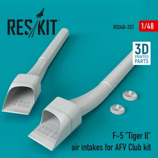 F-5 Tiger ll air intakes for AFV Club kit (3D Printed), 1/48 - ResK... F-5 Tiger ll air intakes for AFV Club kit (3D Printed), 1/48 - ResK...