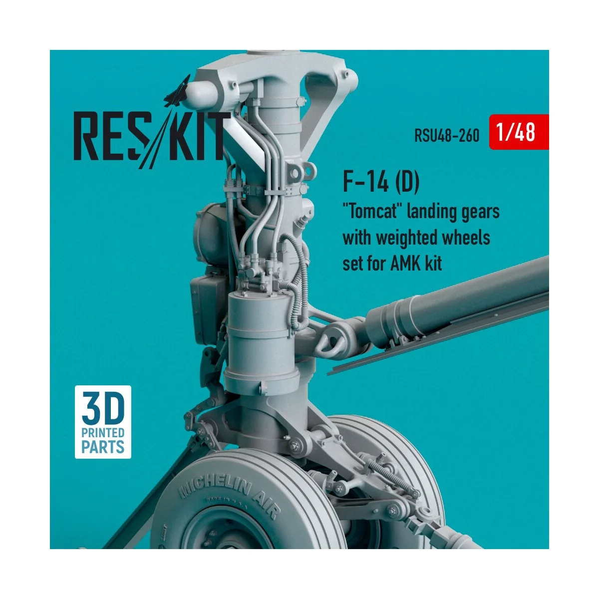 F-14 (D) Tomcat landing gears with weighted wheels set for AMK kit ... F-14 (D) Tomcat landing gears with weighted wheels set for AMK kit ...