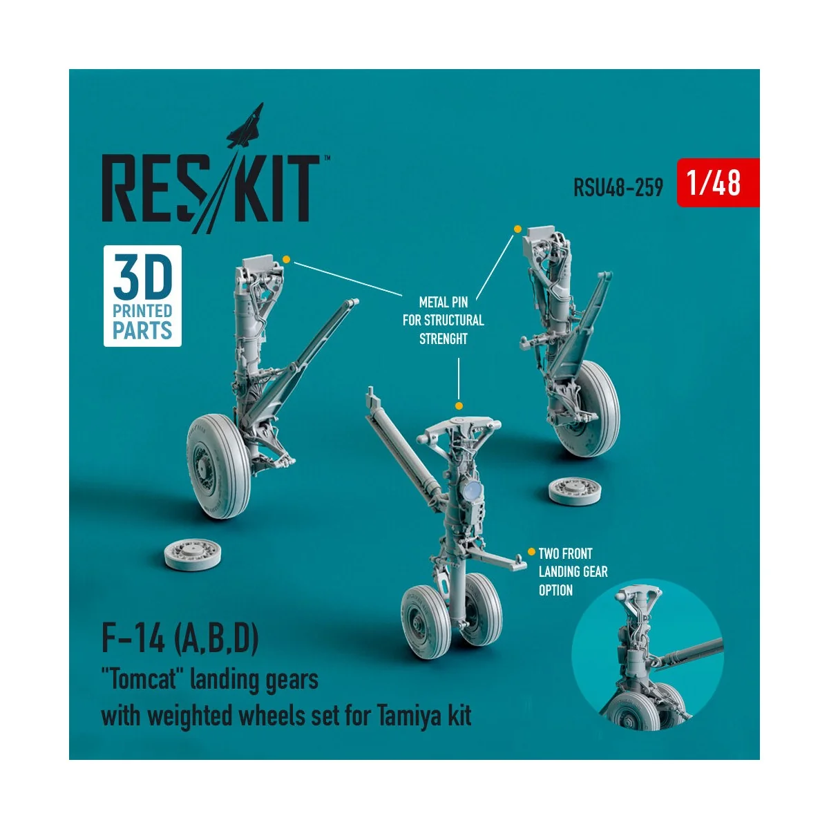 F-14 (A,B,D) Tomcat landing gears with weighted wheels set for Tami...