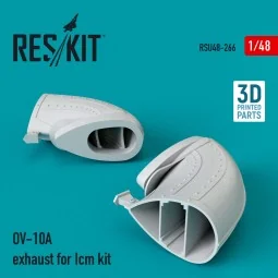 OV-10A exhaust for Icm kit (3D Printed), 1/48 - ResKit Models RSU48...