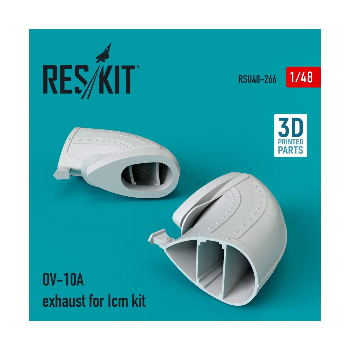 OV-10A exhaust for Icm kit (3D Printed), 1/48 - ResKit Models RSU48... OV-10A exhaust for Icm kit (3D Printed), 1/48 - ResKit Models RSU48...