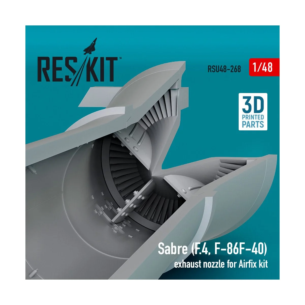 Sabre (F.4, F-86F-40) exhaust nozzle for Airfix kit (3D Printed), 1... Sabre (F.4, F-86F-40) exhaust nozzle for Airfix kit (3D Printed), 1...