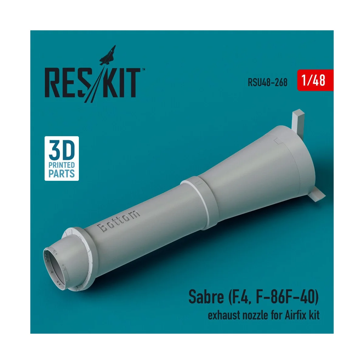 Sabre (F.4, F-86F-40) exhaust nozzle for Airfix kit (3D Printed), 1... Sabre (F.4, F-86F-40) exhaust nozzle for Airfix kit (3D Printed), 1...