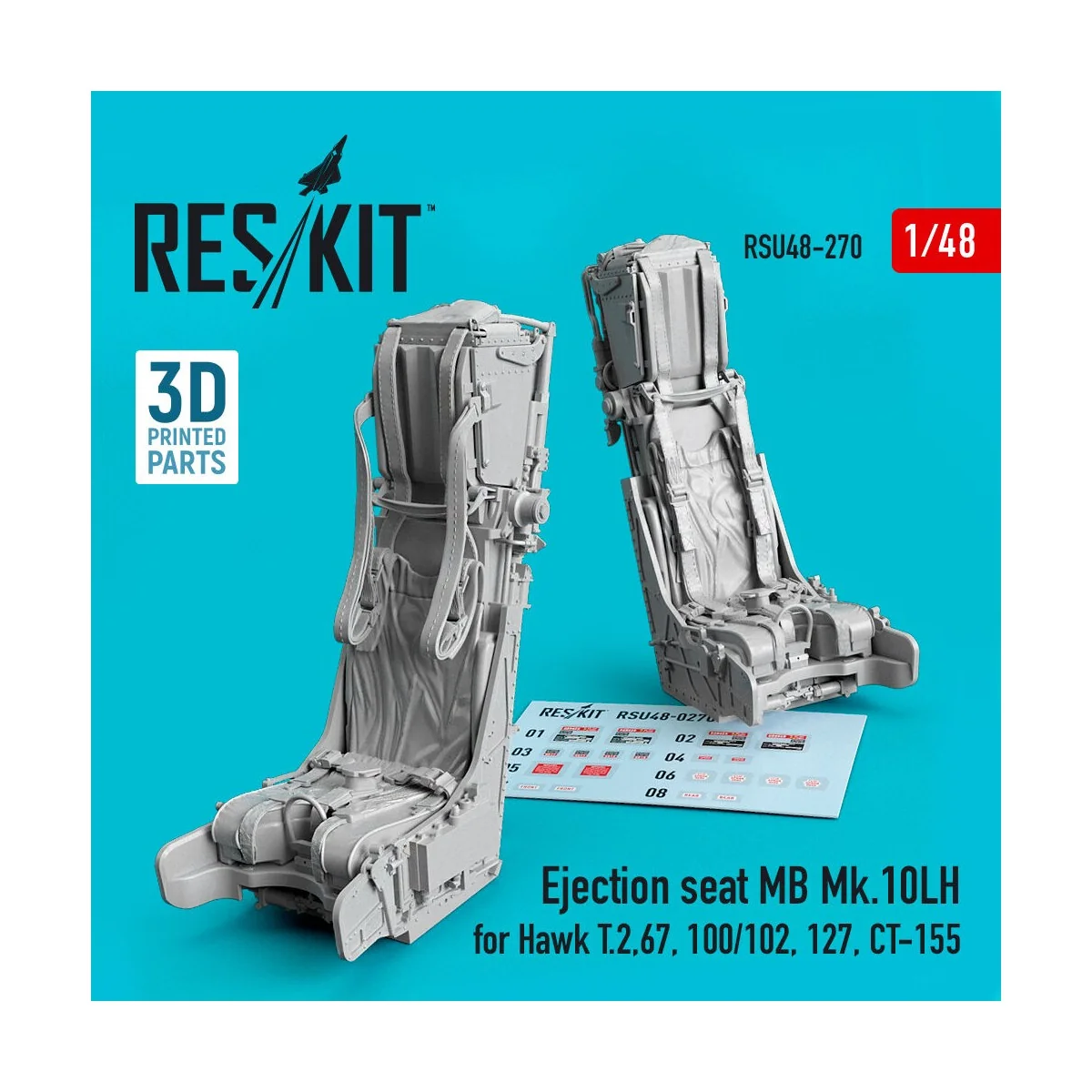 Ejection seat MB Mk.10LH for Hawk T.2,67,100/102,127,CT-155 (3D Pri...