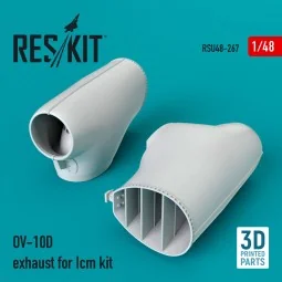 OV-10D exhaust for Icm kit (3D Printed), 1/48 - ResKit Models RSU48...